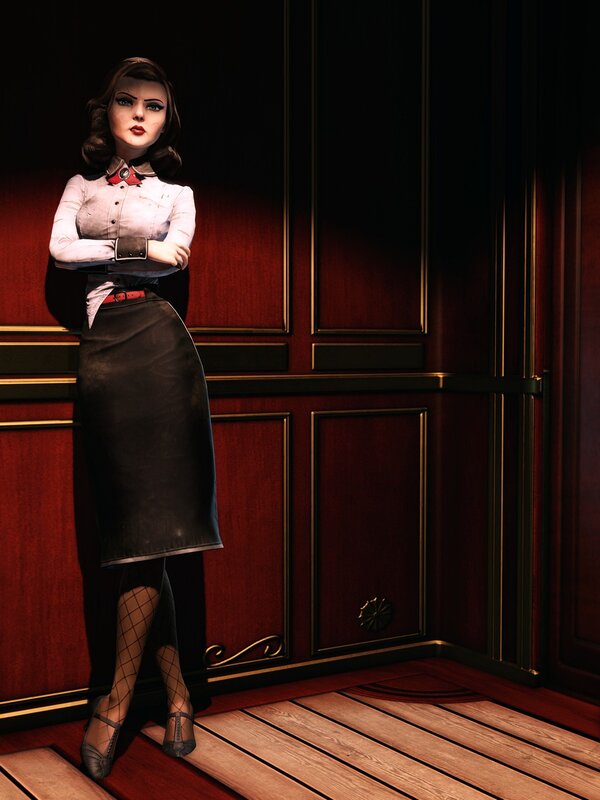 Woman in Vintage Outfit — Brown, Dramatic