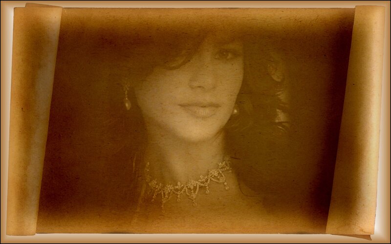 Woman in Vintage Portrait — Brown