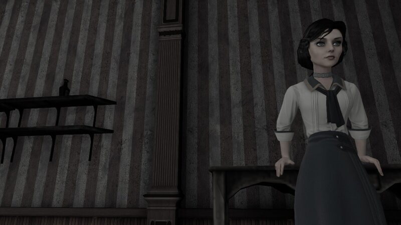 woman in vintage room