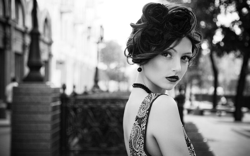 woman in vintage style