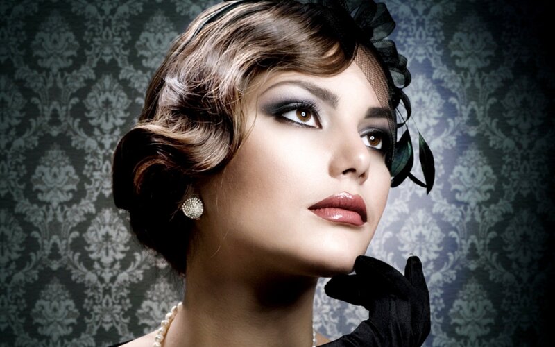 woman in vintage style