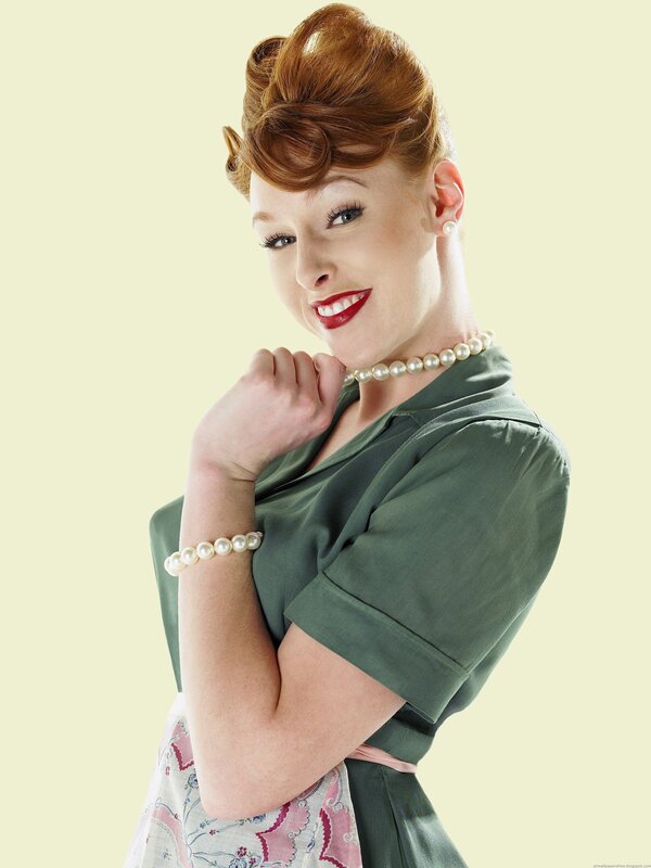 woman in vintage style