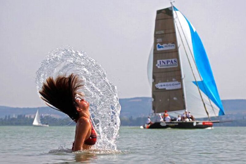 Woman in Water — Blue, Active