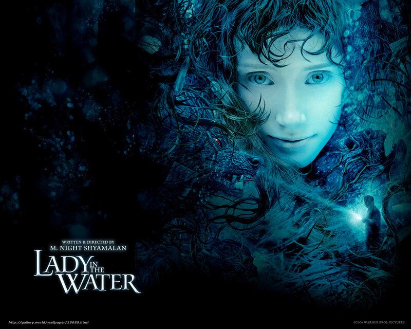 Woman in Water — Blue, Dramatic, Night, Digital Art, Wolf