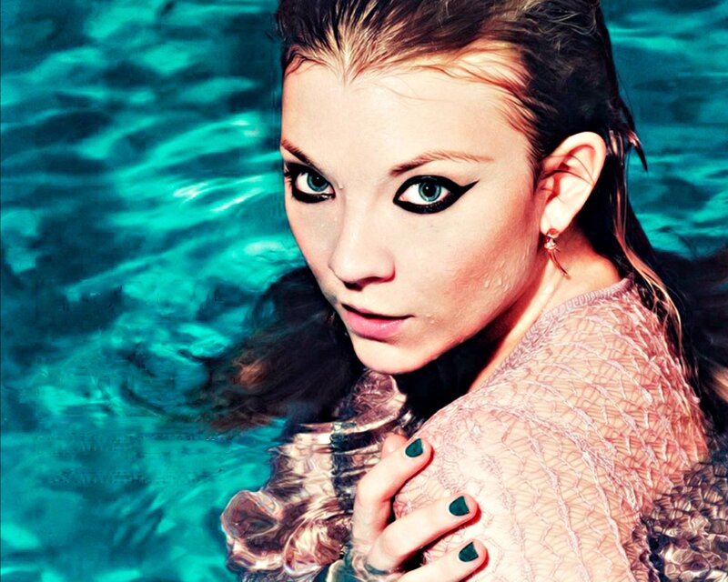 Woman in Water — Blue, Dramatic, Photograph, Makeup, Nails