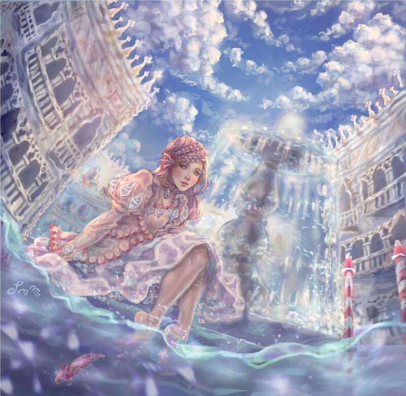 Woman in Water City