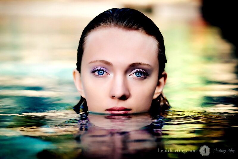woman in water portrait