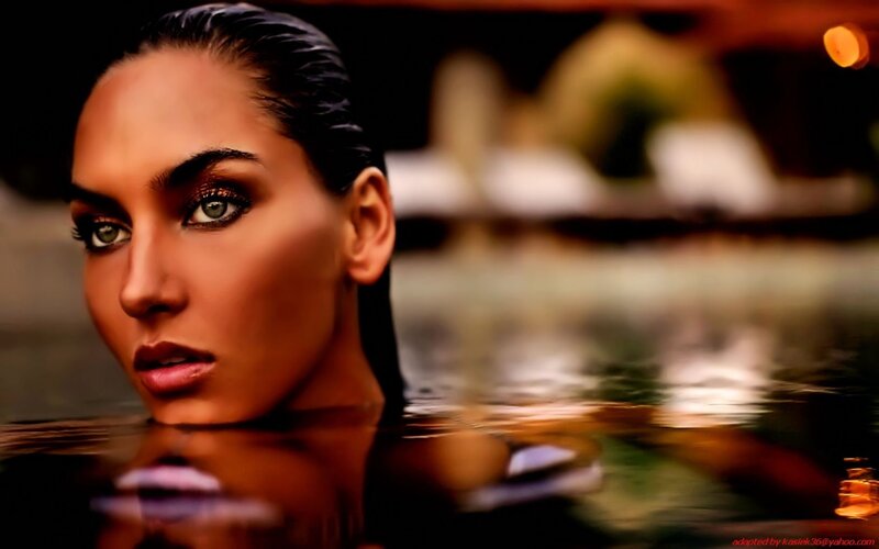 woman in water portrait