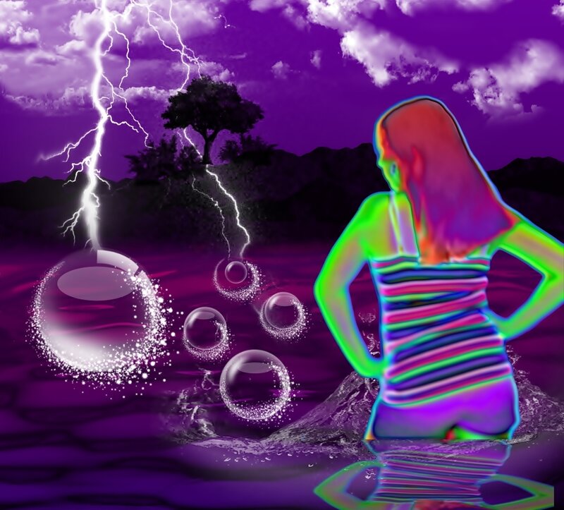 Woman in Water — Purple