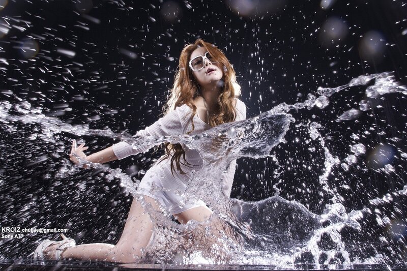 woman in water splash