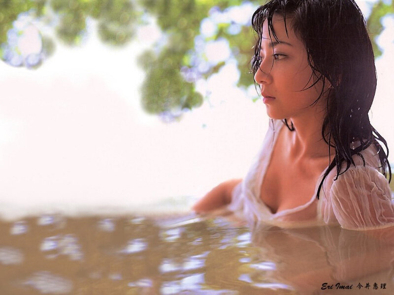 Woman in Water — White, Serene