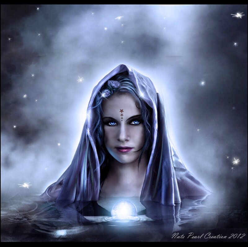 Woman in Water with Hood
