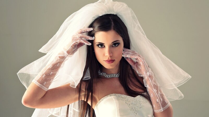 woman in wedding attire