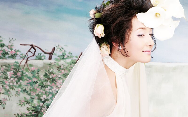 woman in wedding attire