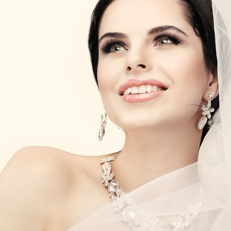 Woman in Wedding Attire — White, Serene