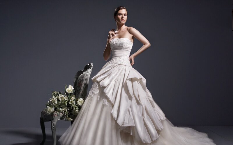 woman in wedding dress