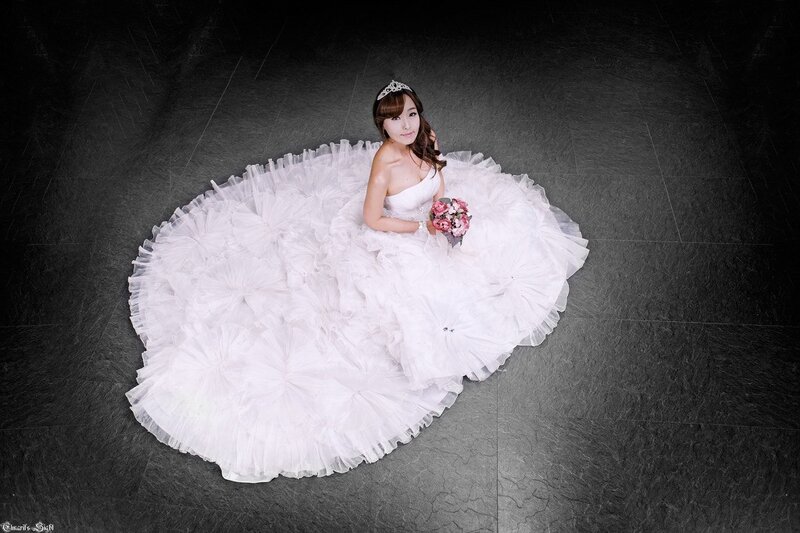 woman in wedding dress