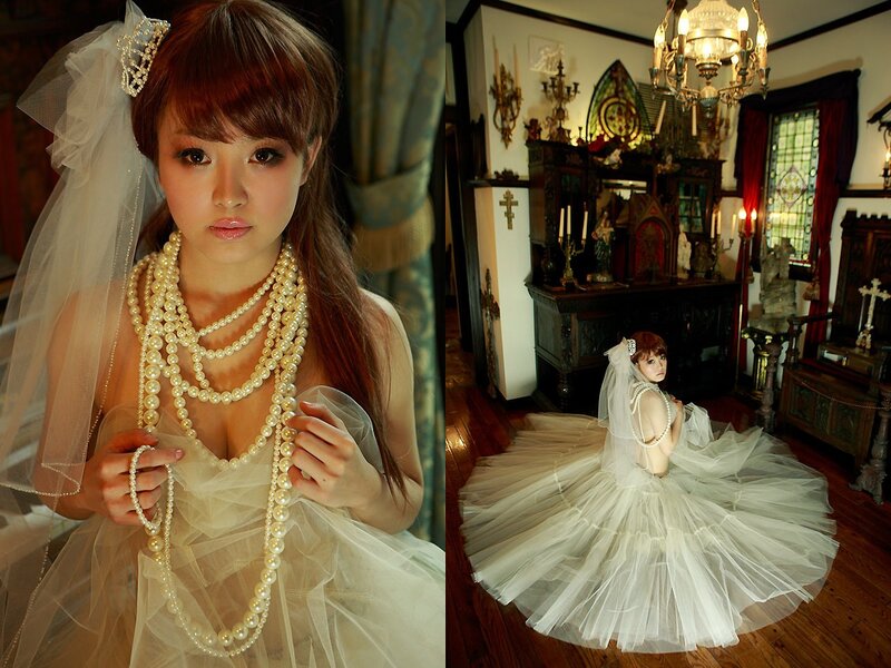 woman in wedding dress