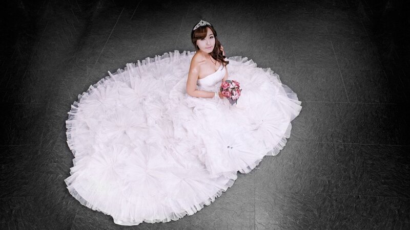 woman in wedding dress