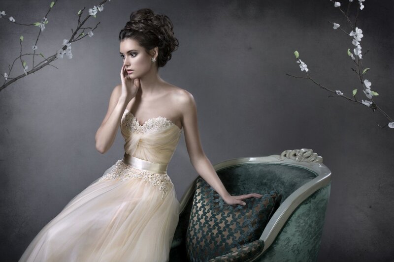 Woman in Wedding Dress — Beige, Dramatic, Spring