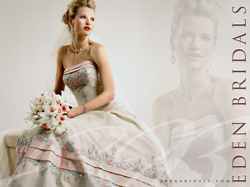 Woman in Wedding Dress — Beige