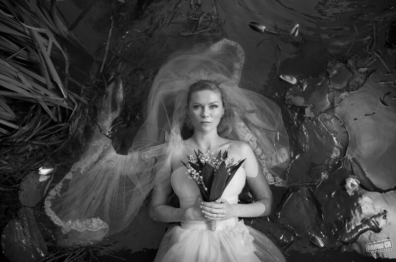 Woman in Wedding Dress — Black, Dramatic, Photograph, Veil