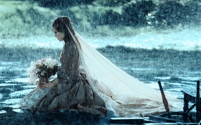 Woman in Wedding Dress — Blue, Dramatic