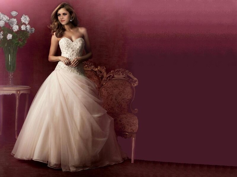 Woman in Wedding Dress — Maroon, Dramatic