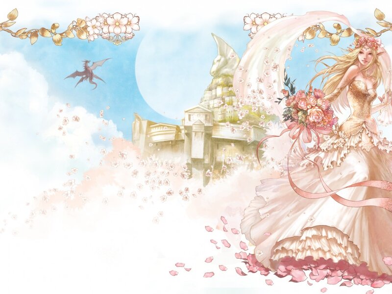 Woman in Wedding Dress — Pink, Serene, Morning