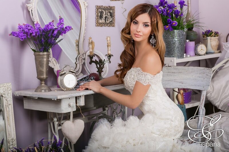 Woman in Wedding Dress — Purple, Romantic