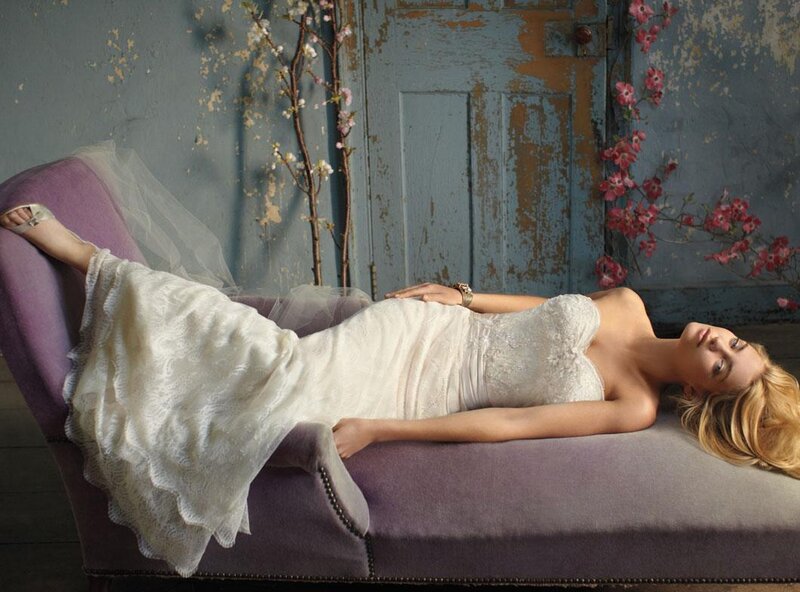 Woman in Wedding Dress — Purple, Serene