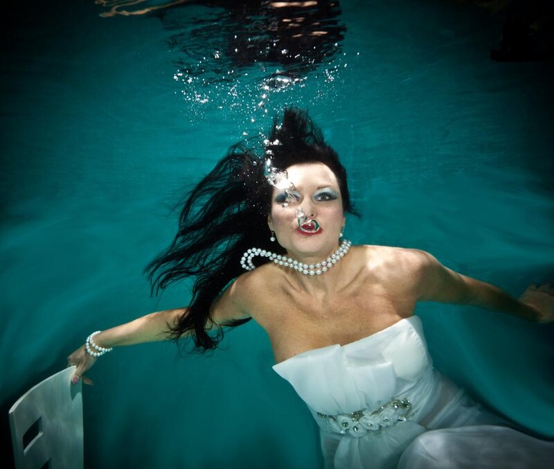 Woman in Wedding Dress — Teal