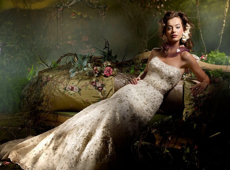 Woman in Wedding Dress — White, Dramatic, Night, Photograph