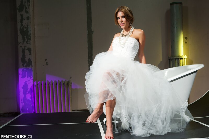 Woman in Wedding Dress — White, Dramatic, Photograph, Bathtub
