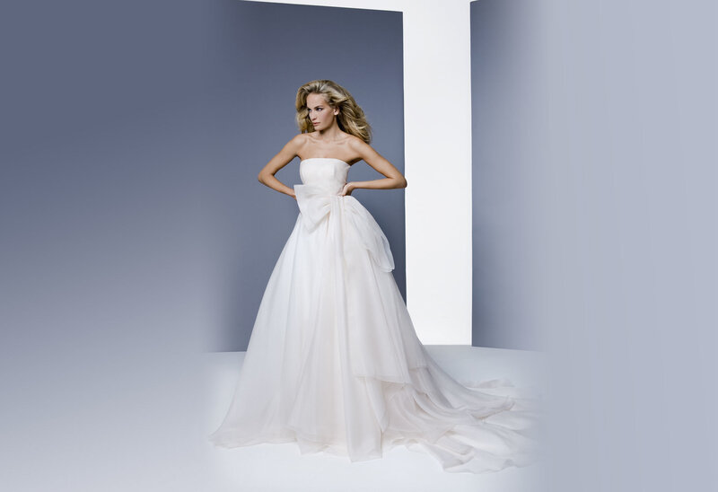 Woman in Wedding Dress — White, Dramatic, Photograph, Bow