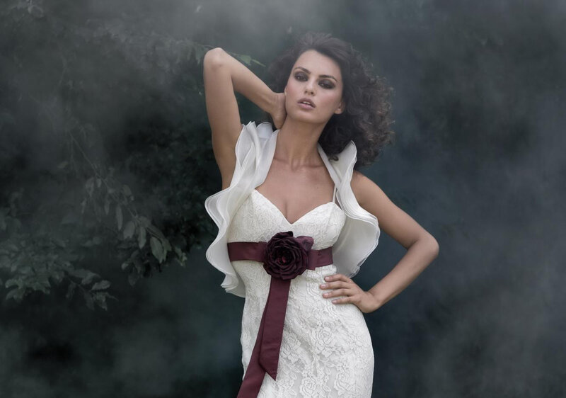Woman in Wedding Dress — White, Dramatic, Photograph, Smoke