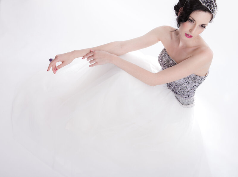 Woman in Wedding Dress — White, Dramatic, Photograph, Tiara