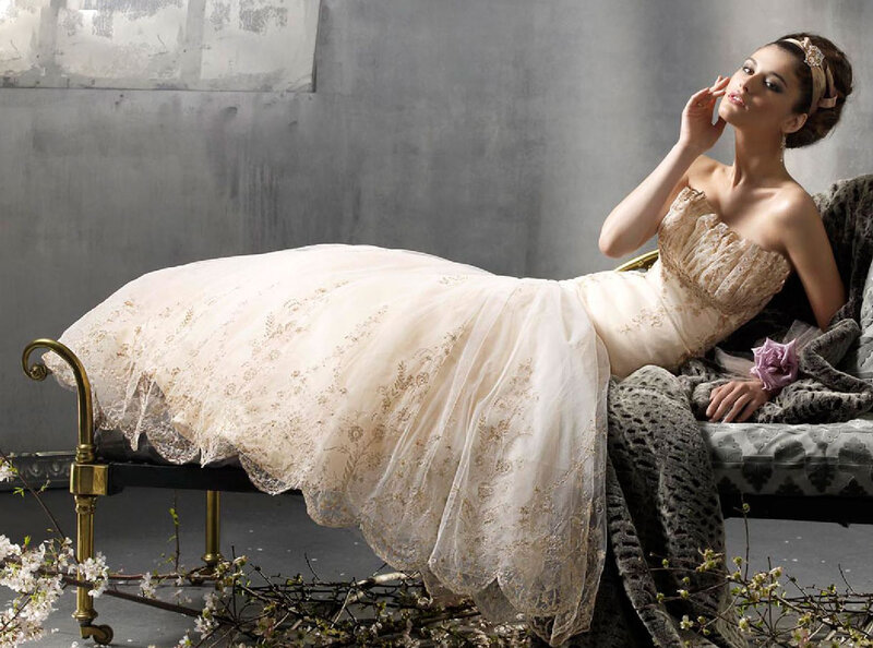 Woman in Wedding Dress — White, Dramatic, Spring