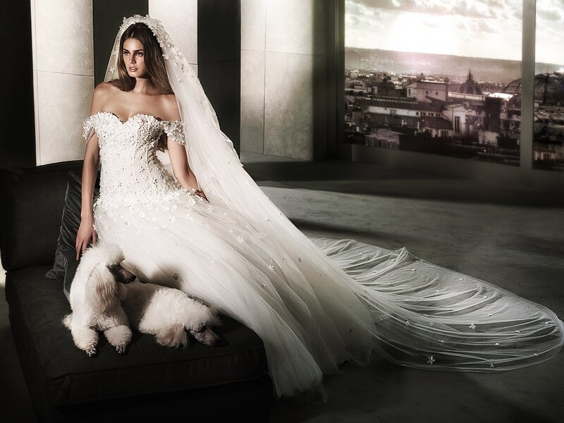 Woman in Wedding Dress — White, Dramatic, Sunset, Photograph