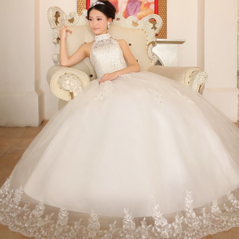 Woman in Wedding Dress — White, Formal, Photograph