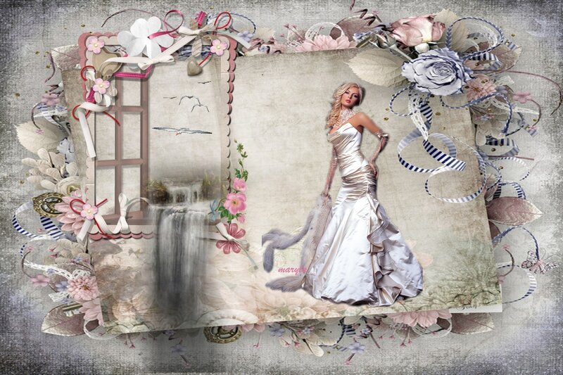 Woman in Wedding Dress — White, Romantic, Digital Art