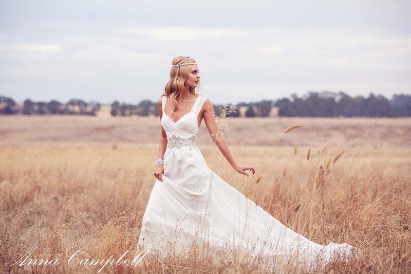 Woman in Wedding Dress — White, Serene, Afternoon, Photograph, Field, Headband