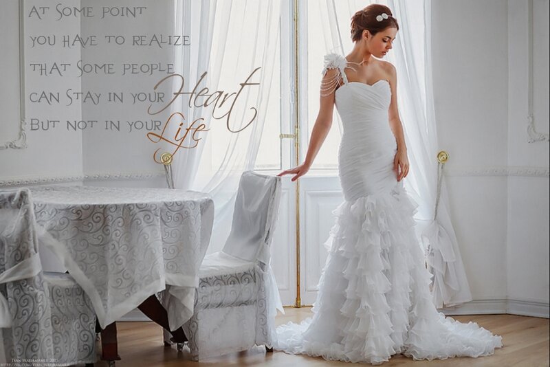 Woman in Wedding Dress — White, Serene, Afternoon, Photograph, Table