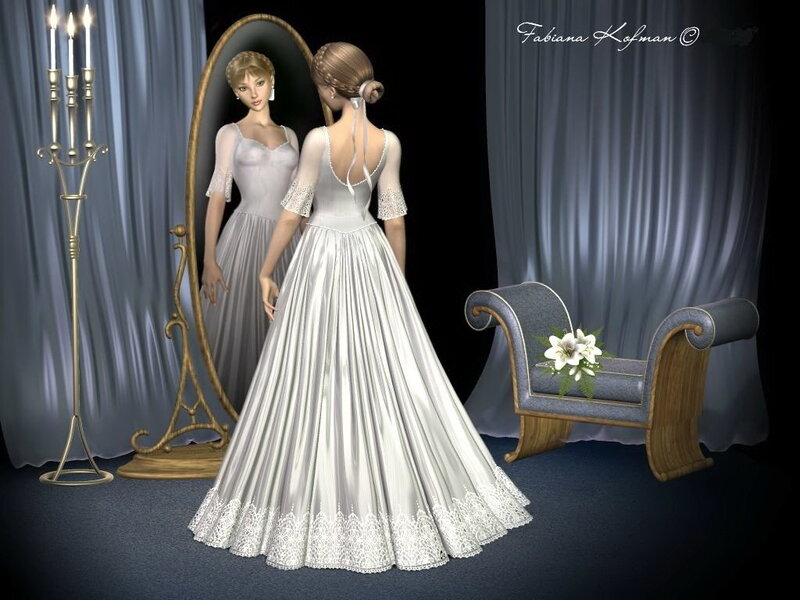 Woman in Wedding Dress — White, Serene, Night