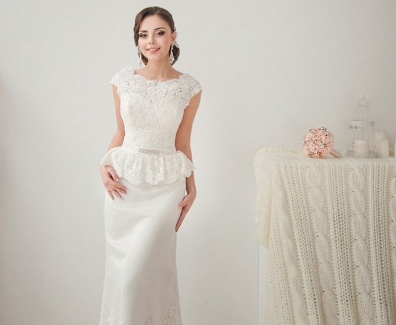 Woman in Wedding Dress — White, Serene, Photograph, Table