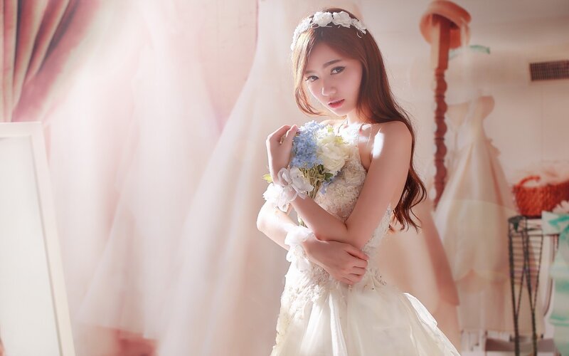 Woman in Wedding Dress — White, Soft