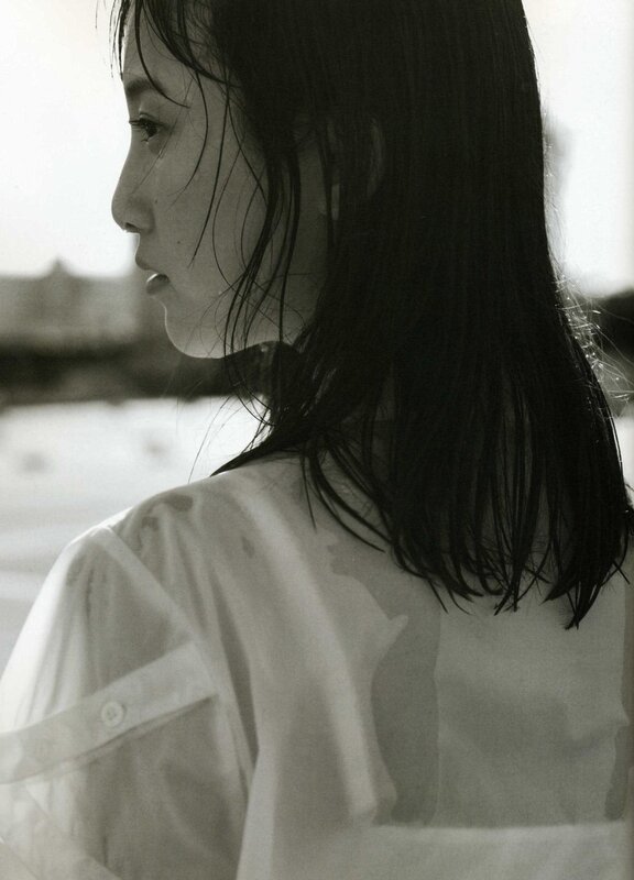 woman in wet shirt