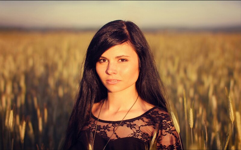 woman in wheat field