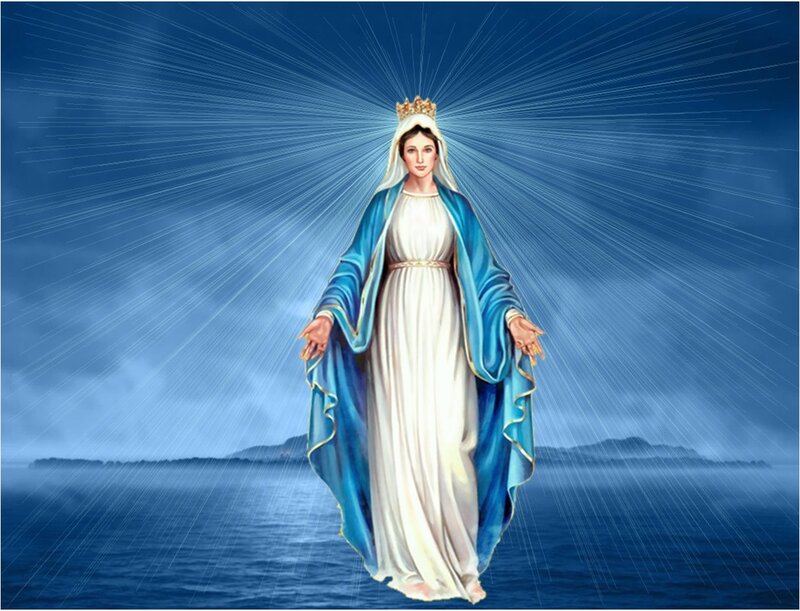 Woman in White and Blue