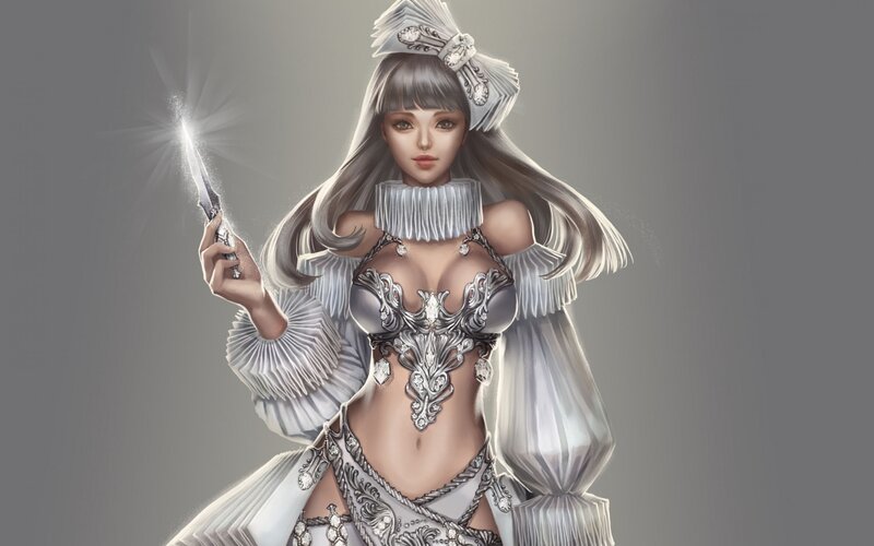 Woman in White Armor — Dramatic